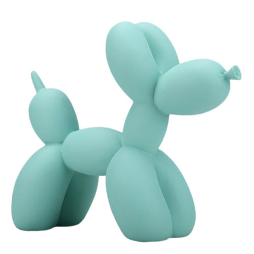 Matte Balloon Resin Dog Statue