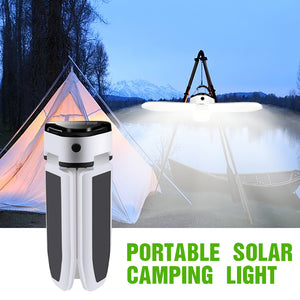 Camping Lantern LED Solar Light Rechargeable Power Bank