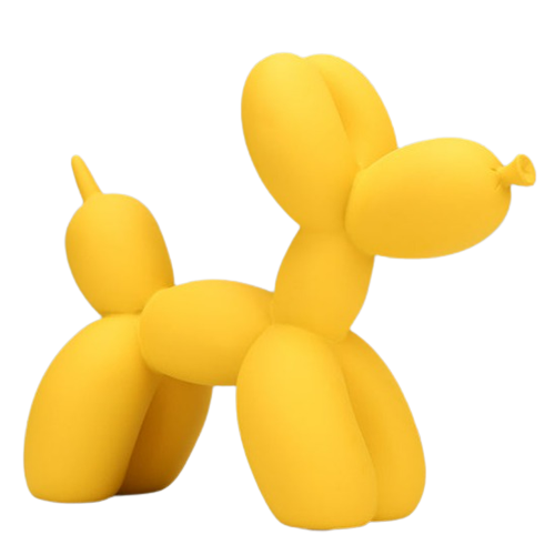 Matte Balloon Resin Dog Statue